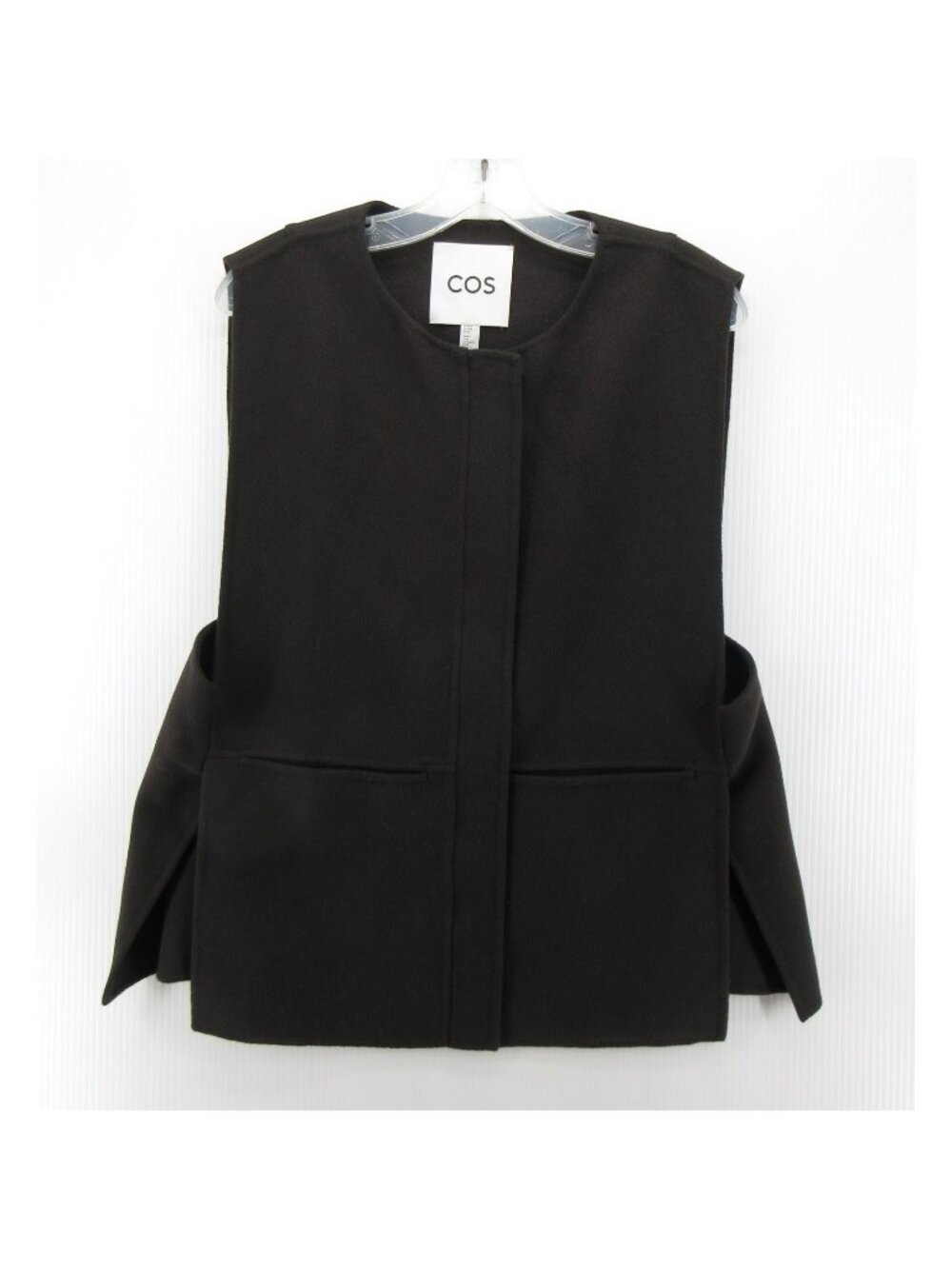 COS Vest XS Small Double Faced Wool Hybrid Lyocell Full Zip Classic